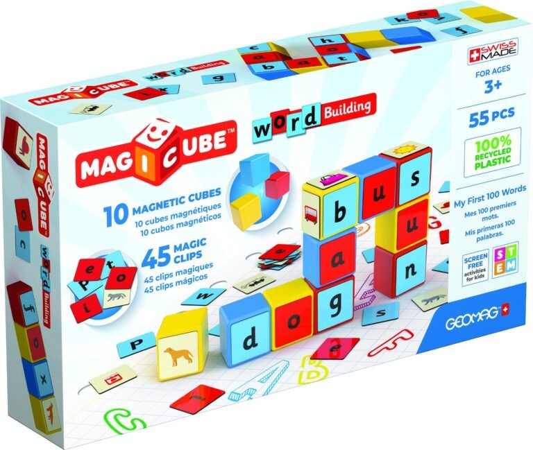 Geomag - Magicube Word Building Recycled Clips 55 pcs