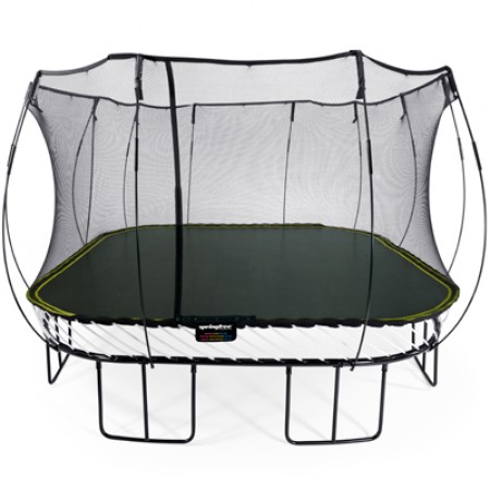 Springfree 13FT Square Trampoline S155 – Black Outdoor Trampoline for Kids and Adults, Safe and Durable Backyard Jumping Fun