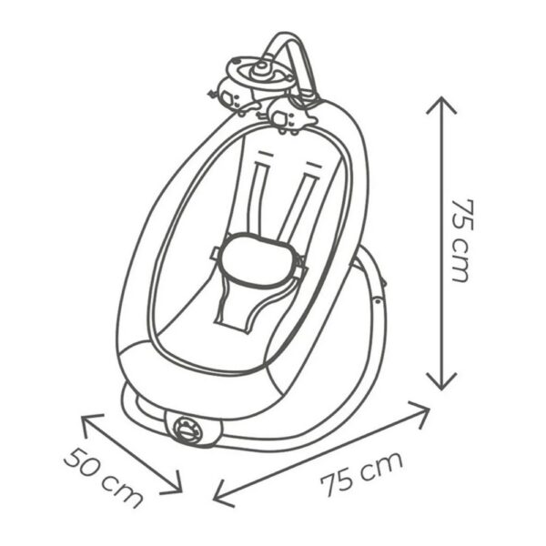 Asalvo Baby Bouncer Fold – Sabana Grey, Compact & Comfortable