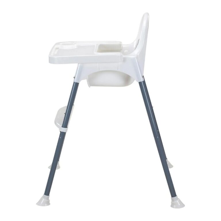 Asalvo High Chair – Basic Pro Grey White, Safe & Compact Baby Feeding Chair