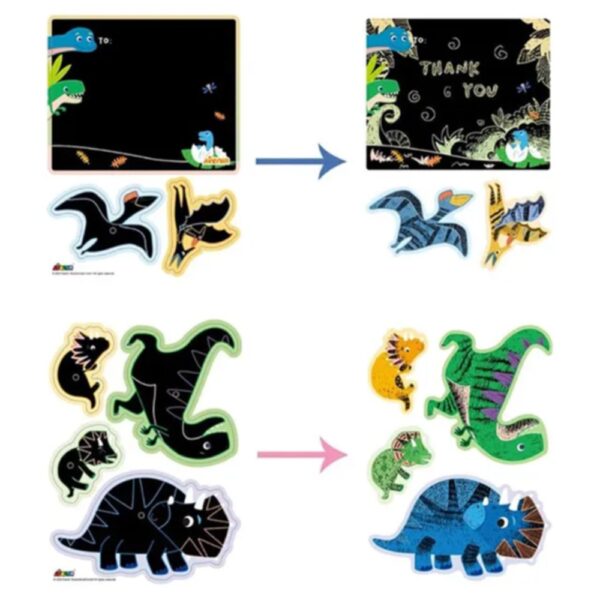 Avenir – Scratch – Dinos | Arts & Crafts, Greeting Cards Set