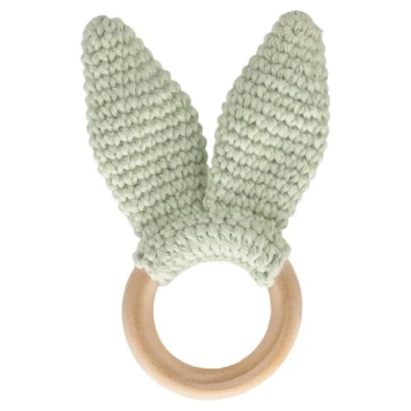 Babyjem – Amigurumi Wooden Ring Teether – Green