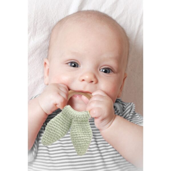 Babyjem – Amigurumi Wooden Ring Teether – Green