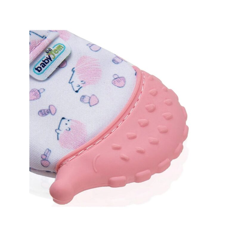 Babyjem Baby Teethering Gloves / Hedgehog / Pink