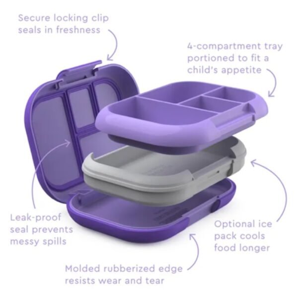 Bentgo – Bento Style Kids Chill Lunch Box – Purple