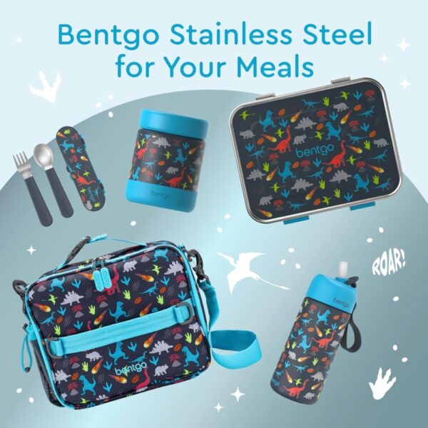 Bentgo – Kids Prints Stainless Steel Lunch Box – Dinosaur