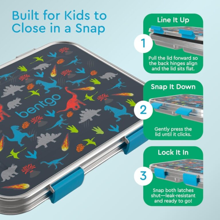 Bentgo - Kids Prints Stainless Steel Lunch Box - Dinosaur