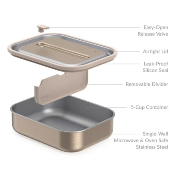 Bentgo – Stainless Steel Leak Proof Lunch Box – Gold
