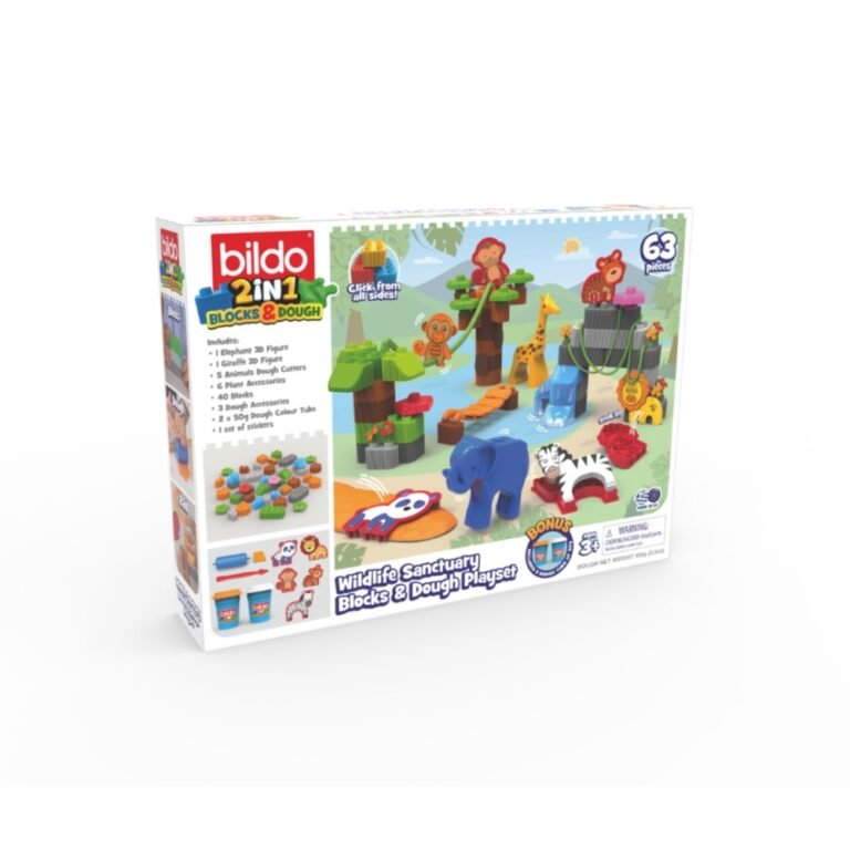 Bildo Block & Dough Wildlife Sanctuary (63 Pieces)