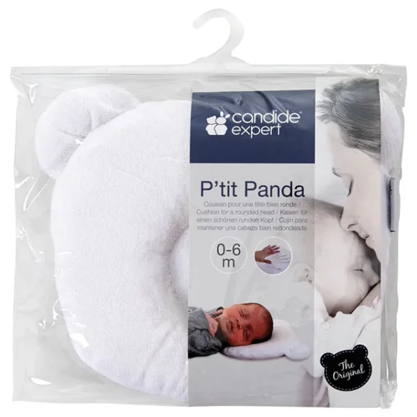 Candide – P’tit Panda Baby Pillow – White