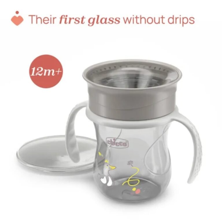 Chicco 360 Perfect Cup - Spill-Free Training Cup for Babies 12m+, Grey