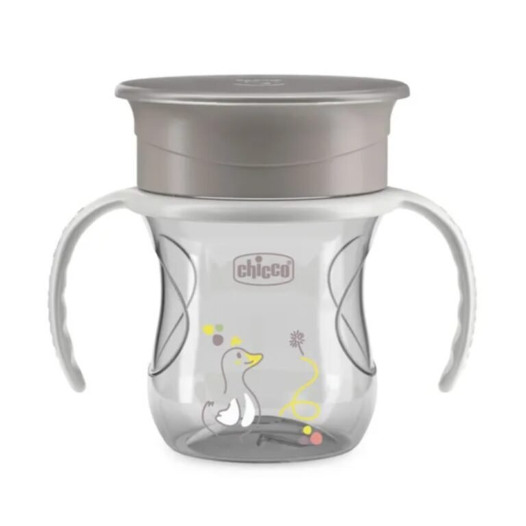 Chicco 360 Perfect Cup - Spill-Free Training Cup for Babies 12m+, Grey