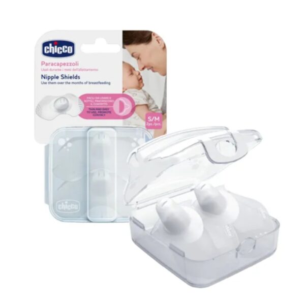 Chicco – Nipple Shields Silicone Small & Medium – 2 Pieces