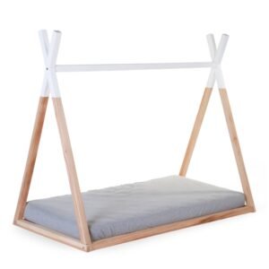 Childhome Tipi Cot Bed Frame – Natural Wood (70x140cm)