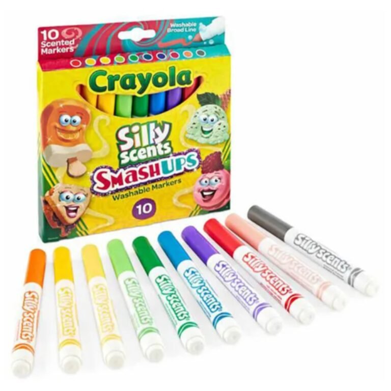 Crayola -10 Ct Silly Scents Smash Ups, Broad Line Washable Markers