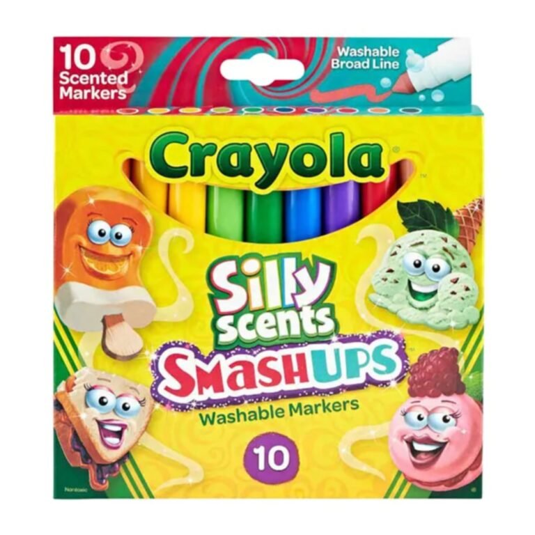 Crayola -10 Ct Silly Scents Smash Ups, Broad Line Washable Markers