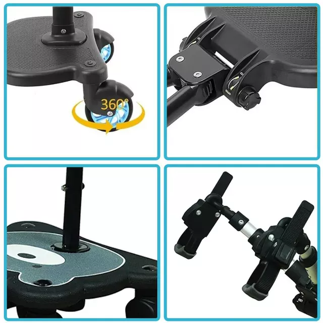 Bumble & Bird - 4-Wheel Co-Rider With Safe Seat & Wheel Universal Buggy Board