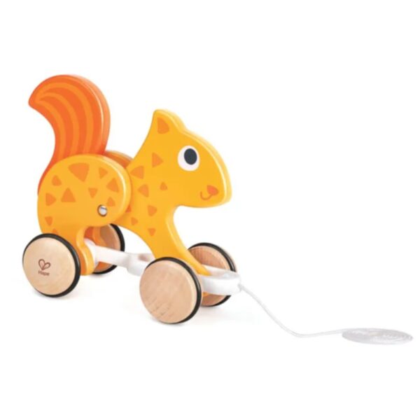 Hape – Push and Pull Squirrel Wooden Pull Along Toy