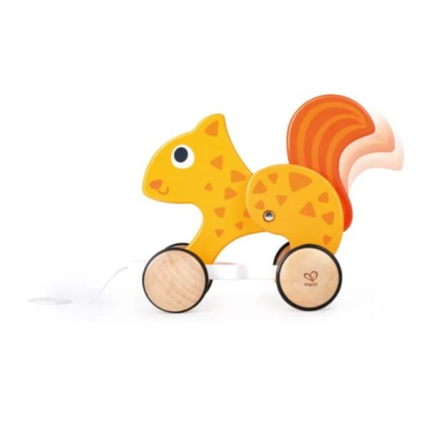 Hape – Push and Pull Squirrel Wooden Pull Along Toy