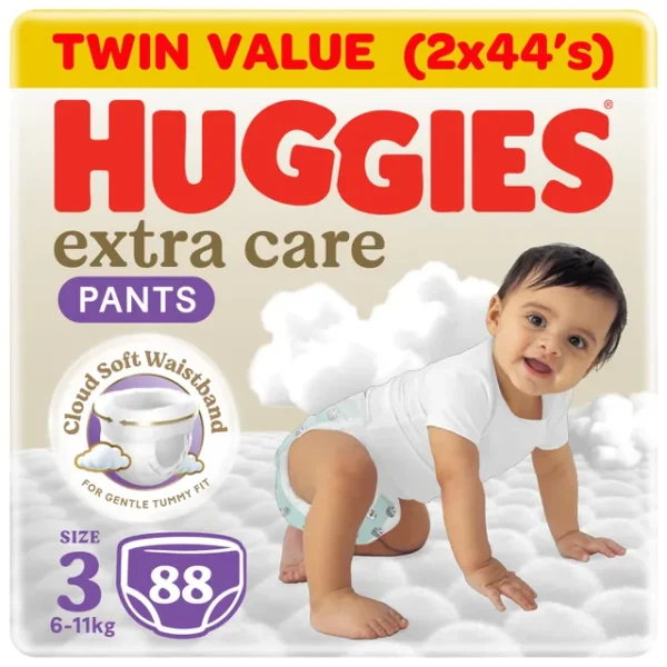 Huggies – Active Baby Pants, Size 3, 6-11 kg – 88 Diaper