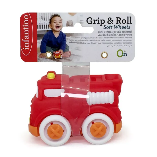 Infantino - Grip Roll Soft Wheels Header With Elastic Band