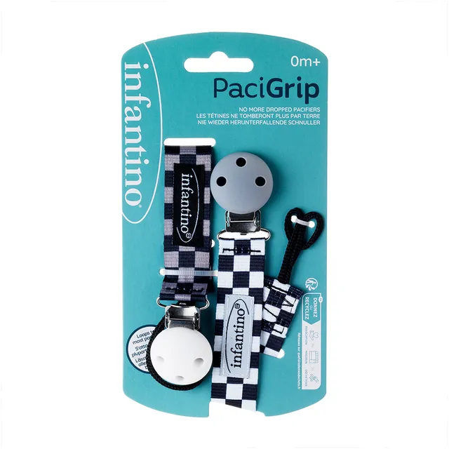 Infantino - Pacigrip 2pk black, white, grey skater