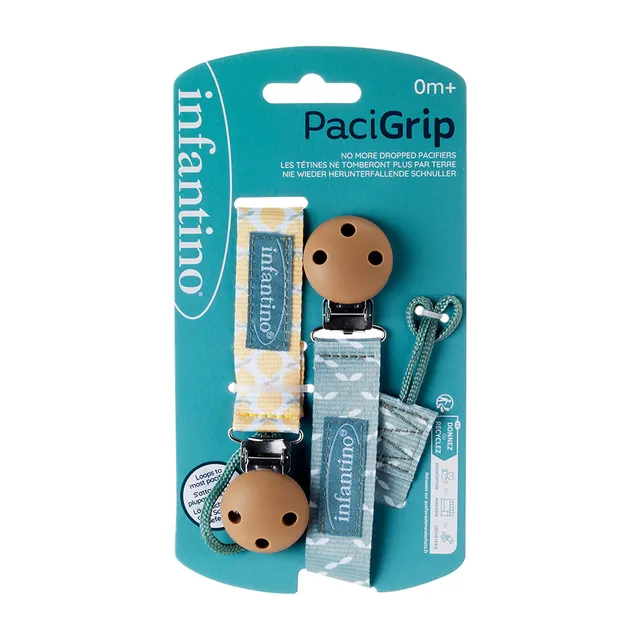 Infantino - Pacigrip 2pk fabric citrus lemon