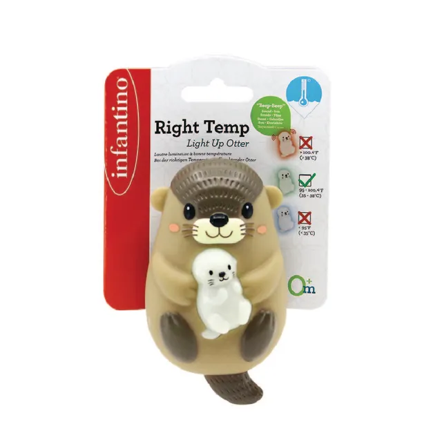 Infantino - Right Temp Light Up Otter Bath Toy