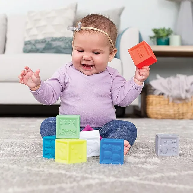 Infantino - Squeeze & Stack Block Set - 8 pcs
