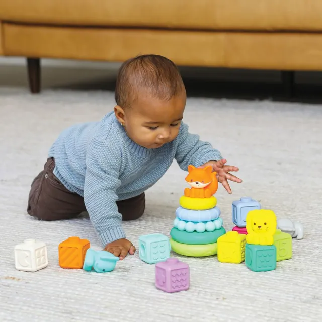Infantino - Infantino Stackables Balls, Blocks & Buddies Activity Playset