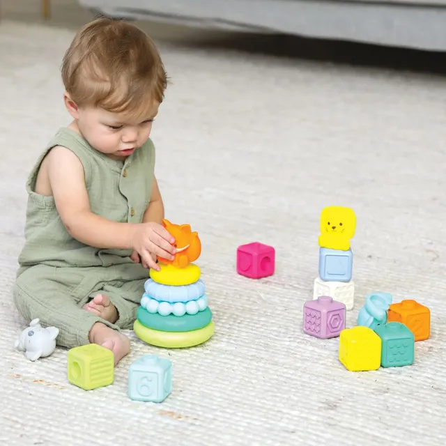 Infantino - Infantino Stackables Balls, Blocks & Buddies Activity Playset