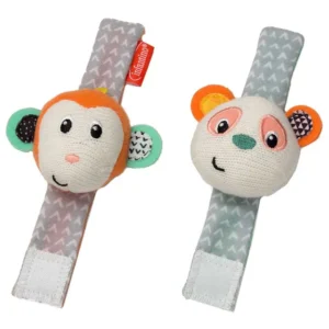Infantino Wrist Rattles – Monkey/Panda Toy