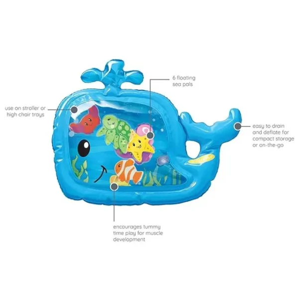 Infantino – Sensory Whale Pat & Play Water Mat – Blue