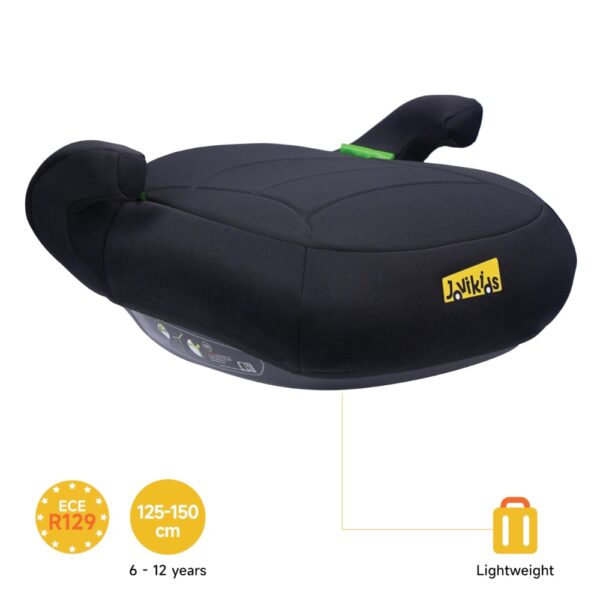 Jovikids – Yoho I-Size Booster Seat (Group 2/3, 6-12 Years), Portable Car Seats for Kids – Black