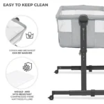 Kinderkraft – 2-in-1 Neste Up 2 Bedside Crib – Light Grey