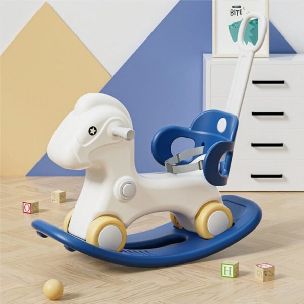 Little Angel – Baby Rocking Horse Ride On Toy for Kids with Handle and Backrest – Blue