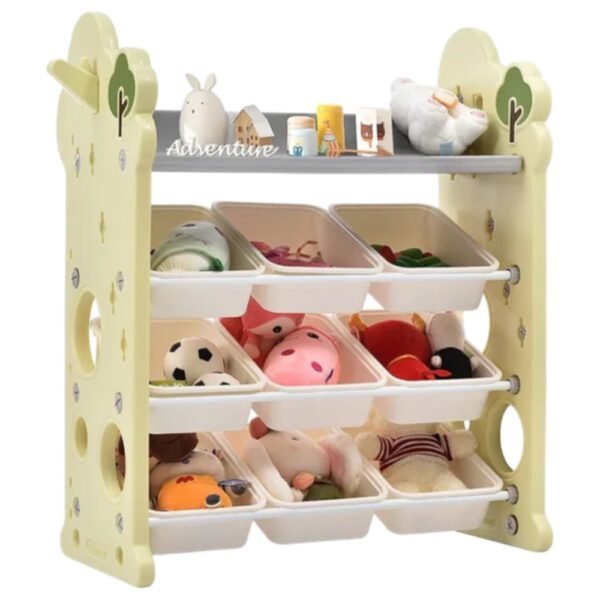 Little Angel – Toys Organizer Cabinet With 9 Bins & Hook – Green