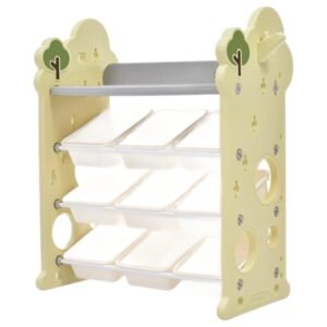 Little Angel – Toys Organizer Cabinet With 9 Bins & Hook – Green