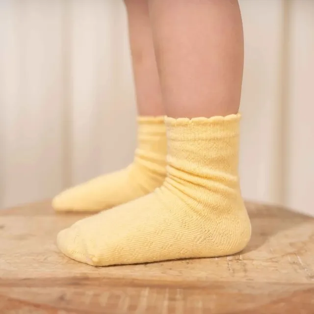 Little Dutch 3 Pack Socks - Flower Pink / White Meadows / Honey Yellow (3-4 Years)