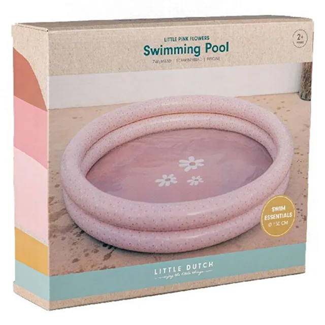 Little Dutch Inflatable Pool Pink Flowers 150 cm