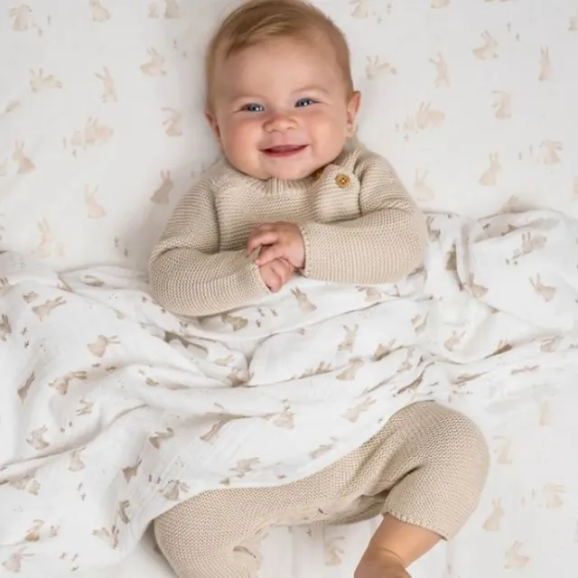 Little Dutch Fitted Bassinet Sheet Baby Bunny