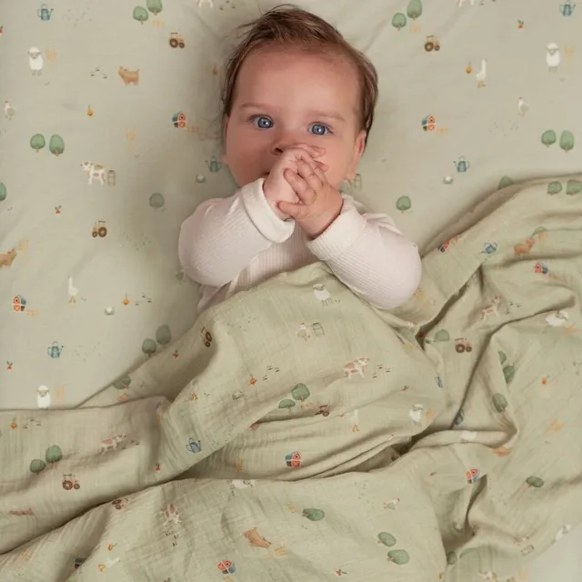 Little Dutch Fitted Bassinet Sheet Little Farm