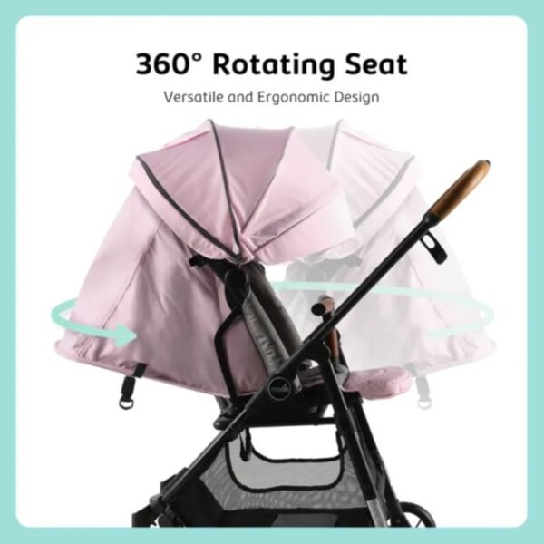 MOON – Revo 360 Rotating Stroller – Pink