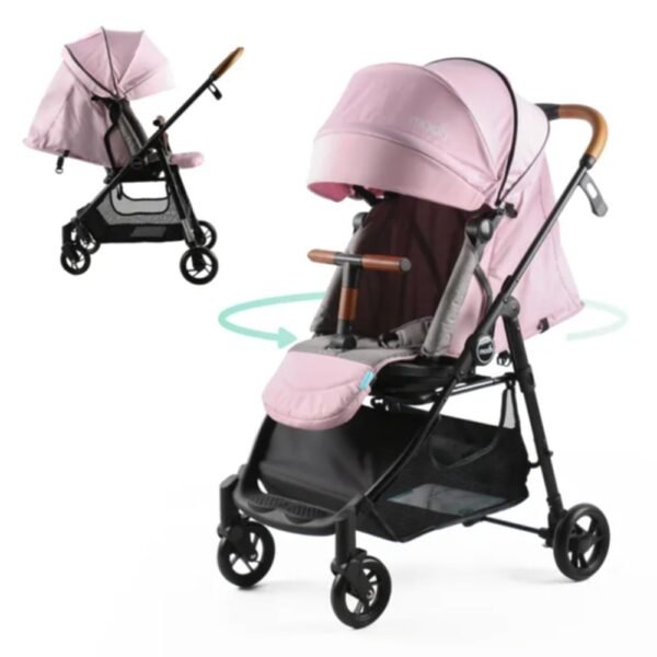 MOON – Revo 360 Rotating Stroller – Pink