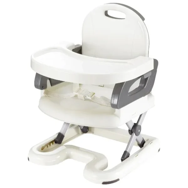 Baby Booster Seat And Fold Up Chair For Toddler 1 + Year-White/Grey