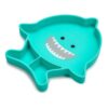 Melii Divided Silicone Suction Plate Turquoise Shark