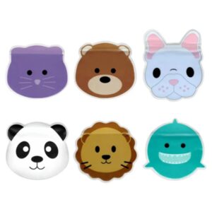 Melii Reusable Snack Bags with Zip Closure Animals Design 6 pcs