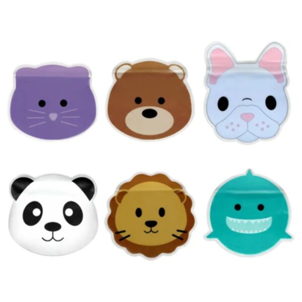 Melii Reusable Snack Bags with Zip Closure Animals Design 6 pcs
