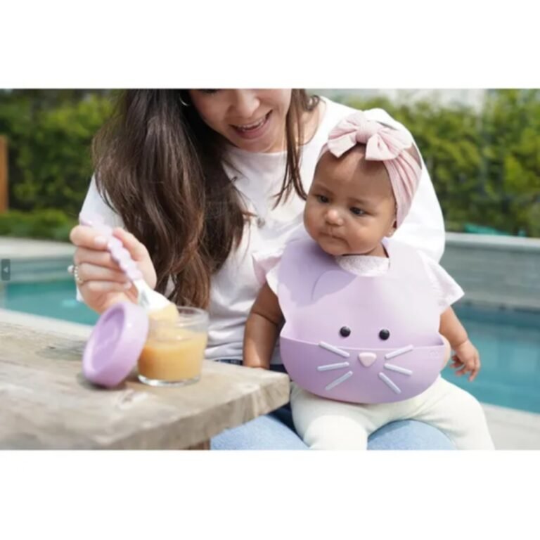 Melii Silicone Bib Purple Cat