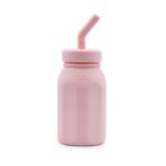 Melii Silicone Water Bottle with Straw 230 ml Pink